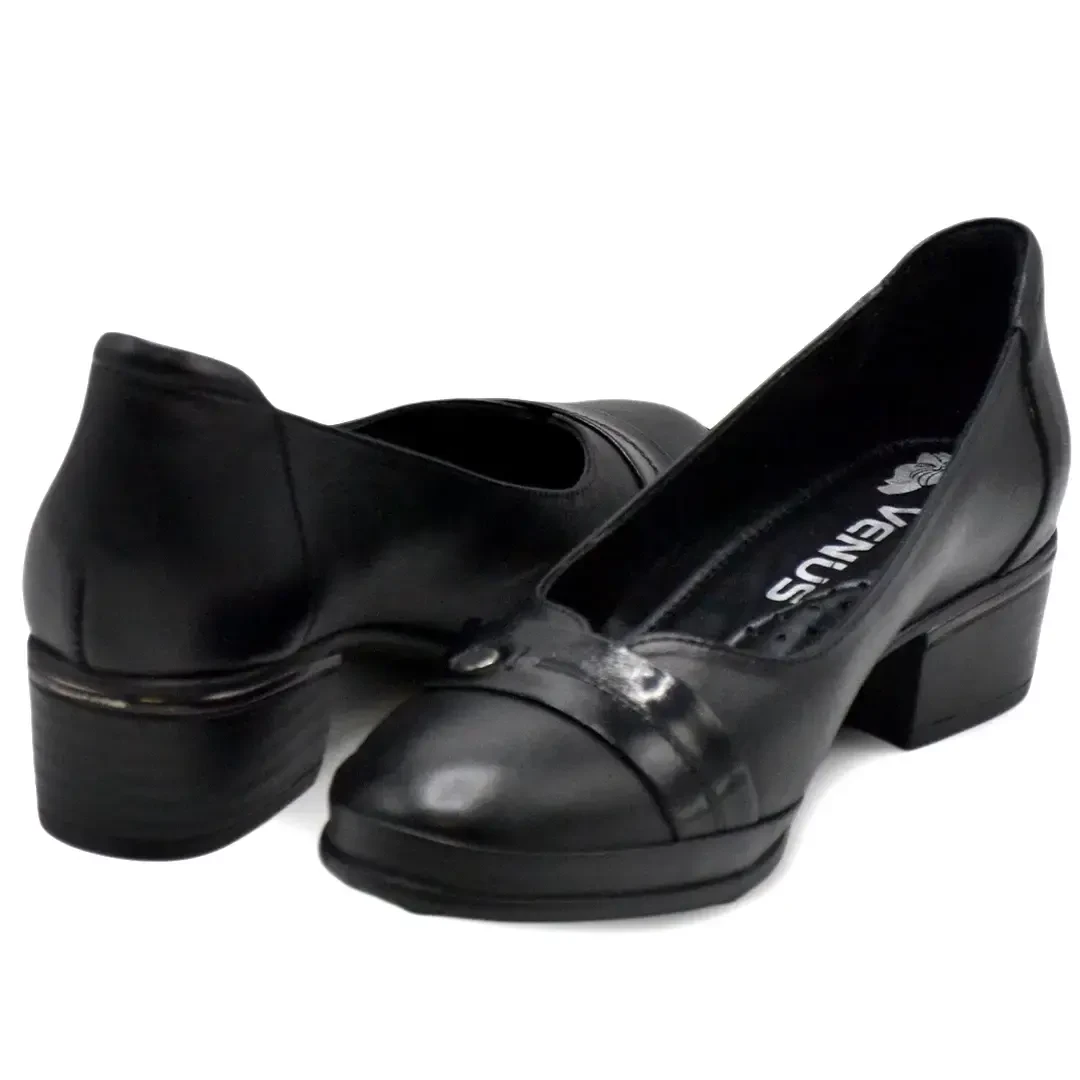 Venüs Deri Kadın Topuklu Ayakkabı Siyah 2312531Y - Thumbnail