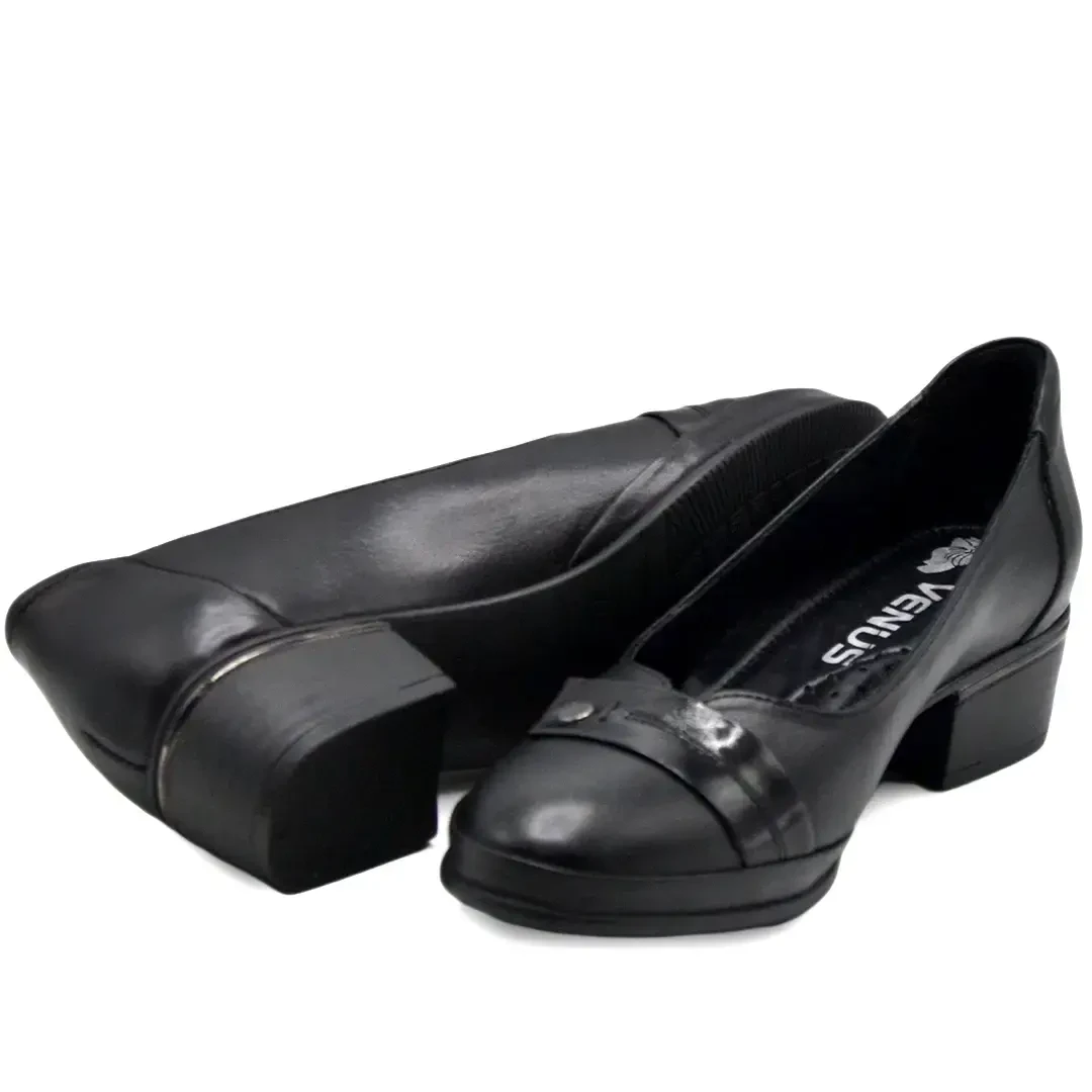 Venüs Deri Kadın Topuklu Ayakkabı Siyah 2312531Y - Thumbnail