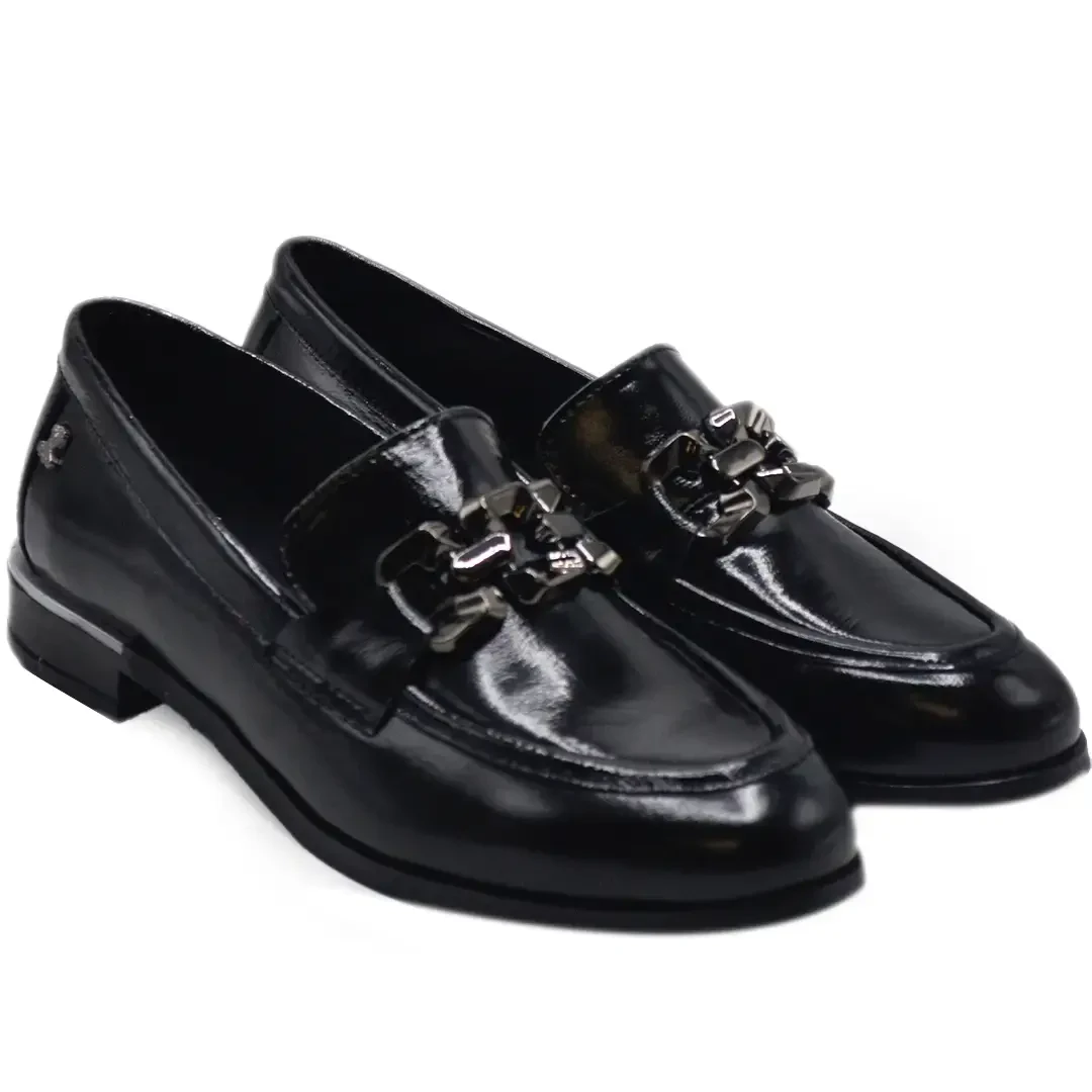 Venüs Deri Kadın Rugan Casual Ayakkabı Siyah 2455212Y 