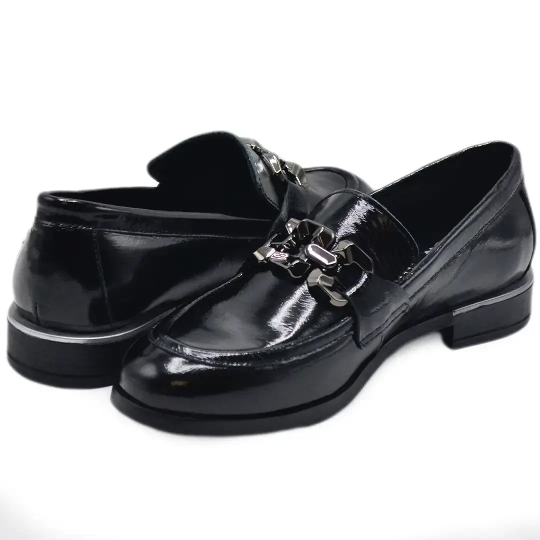 Venüs Deri Kadın Rugan Casual Ayakkabı Siyah 2455212Y - Thumbnail