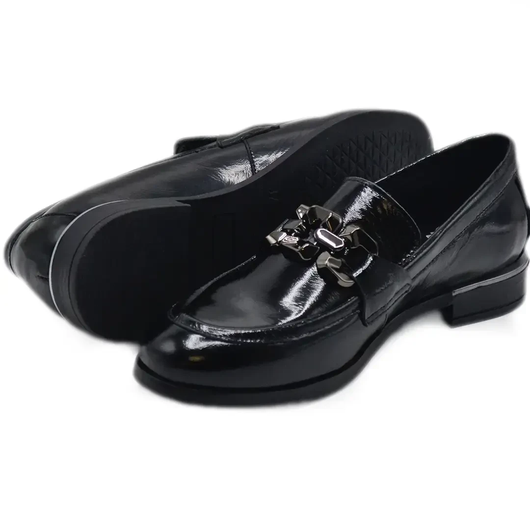 Venüs Deri Kadın Rugan Casual Ayakkabı Siyah 2455212Y - Thumbnail