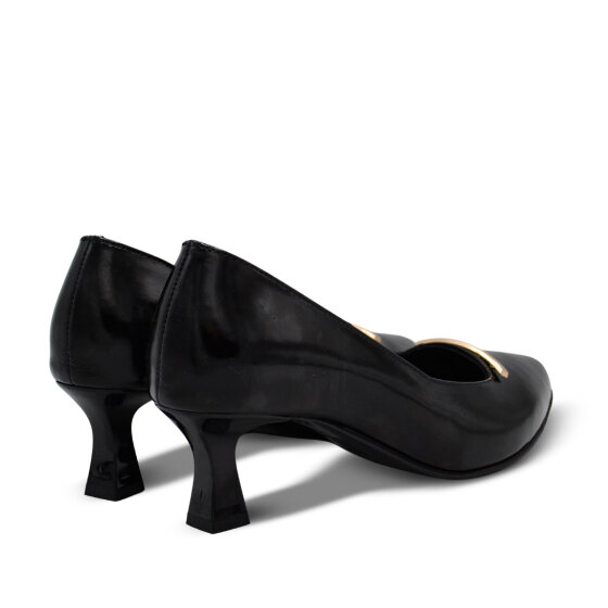 Venüs Deri Kadın Rugan Topuklu Ayakkabı Siyah 26532529Y - 3