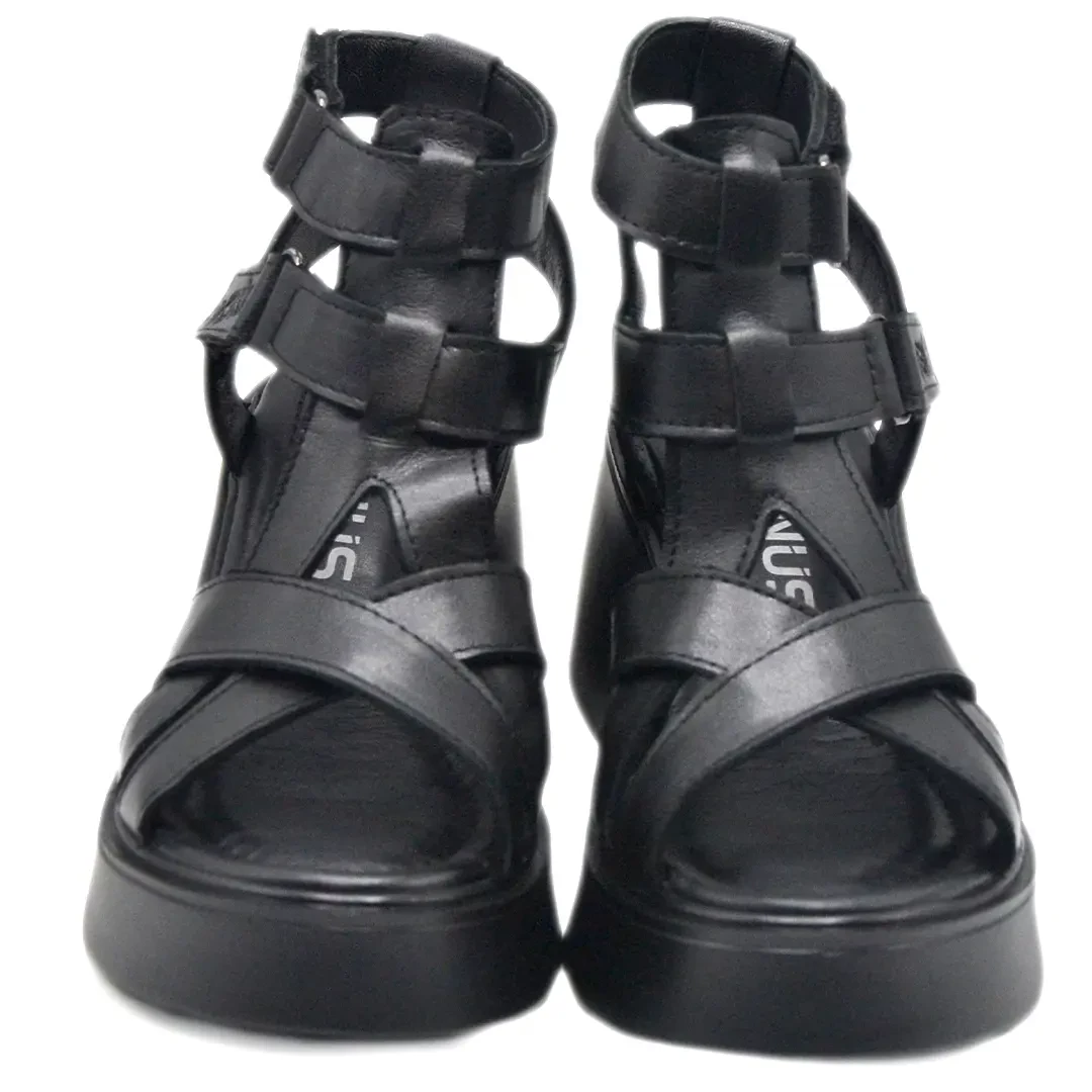 Venüs Deri Kadın Dolgu Topuklu Sandalet Siyah 2313115Y Venüs Deri Kadın Dolgu Topuklu Sandalet Siyah 2313115Y