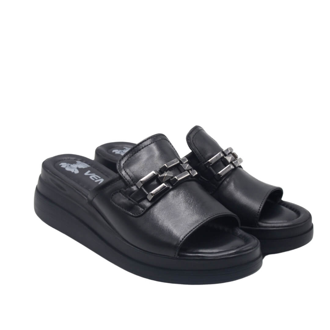 Venüs Deri Kadın Terlik Siyah 2409915Y