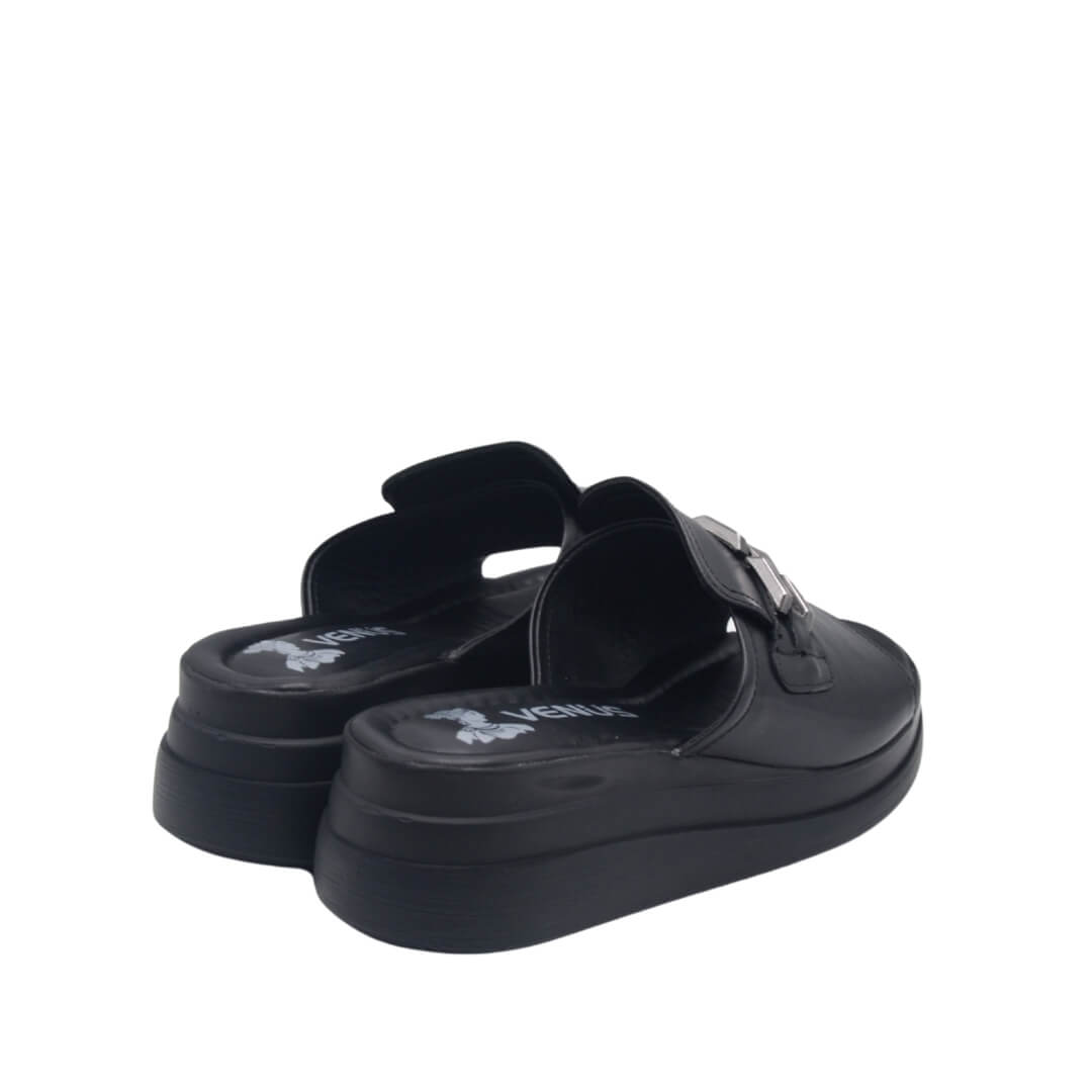 Venüs Deri Kadın Terlik Siyah 2409915Y - Thumbnail