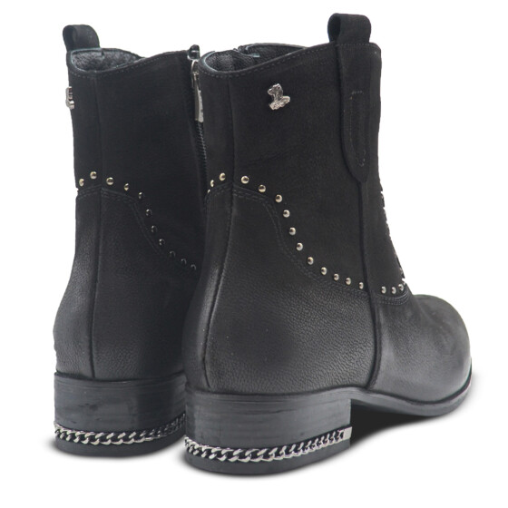 Venüs Deri Kadın Nubuk Casual Bot Siyah 2152713K - Thumbnail