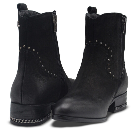 Venüs Deri Kadın Nubuk Casual Bot Siyah 2152713K - Thumbnail