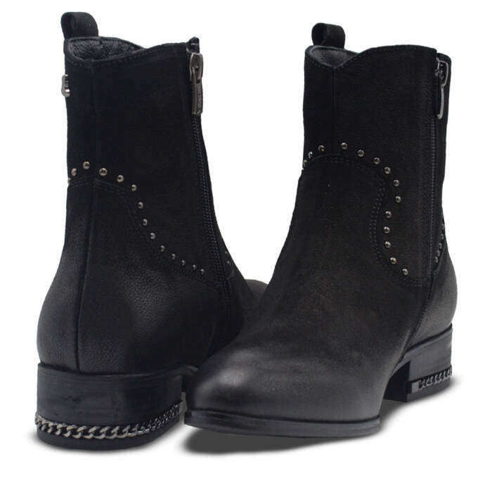 Venüs Deri Kadın Nubuk Casual Bot Siyah 2152713K