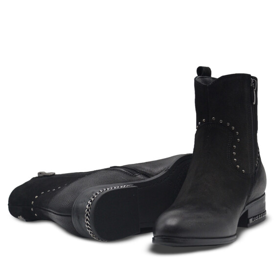 Venüs Deri Kadın Nubuk Casual Bot Siyah 2152713K - Thumbnail