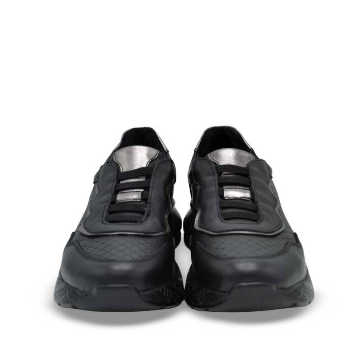 Venüs Deri Kadın Airflow Ayakkabı Siyah-Platin 2216636Y - 6