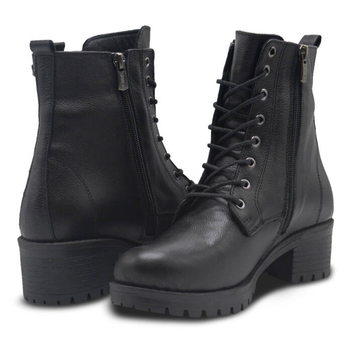 Venüs Deri Kadın Postal Bot Siyah 3375K