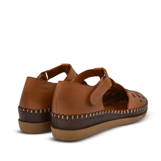 Venüs Deri Kadın Dolgu Topuklu Sandalet Taba-Kahve 18793505Y - 3