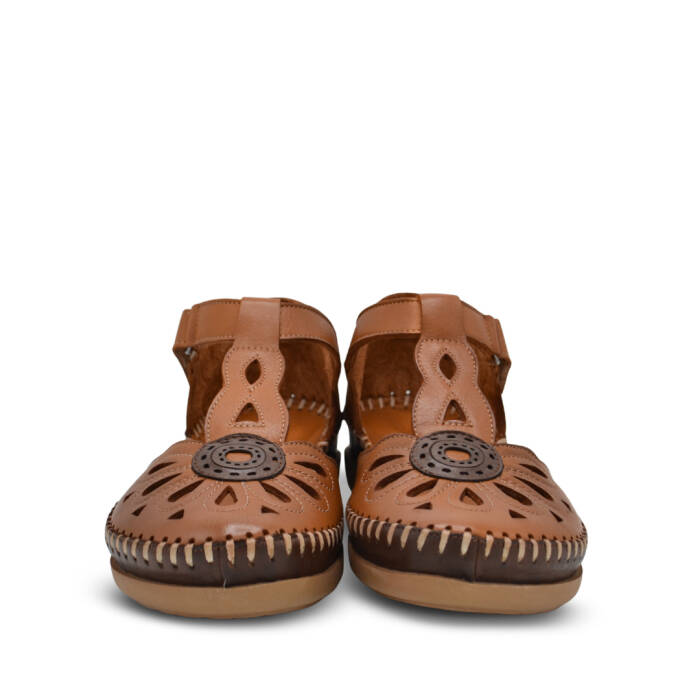 Venüs Deri Kadın Dolgu Topuklu Sandalet Taba-Kahve 18793505Y - 6