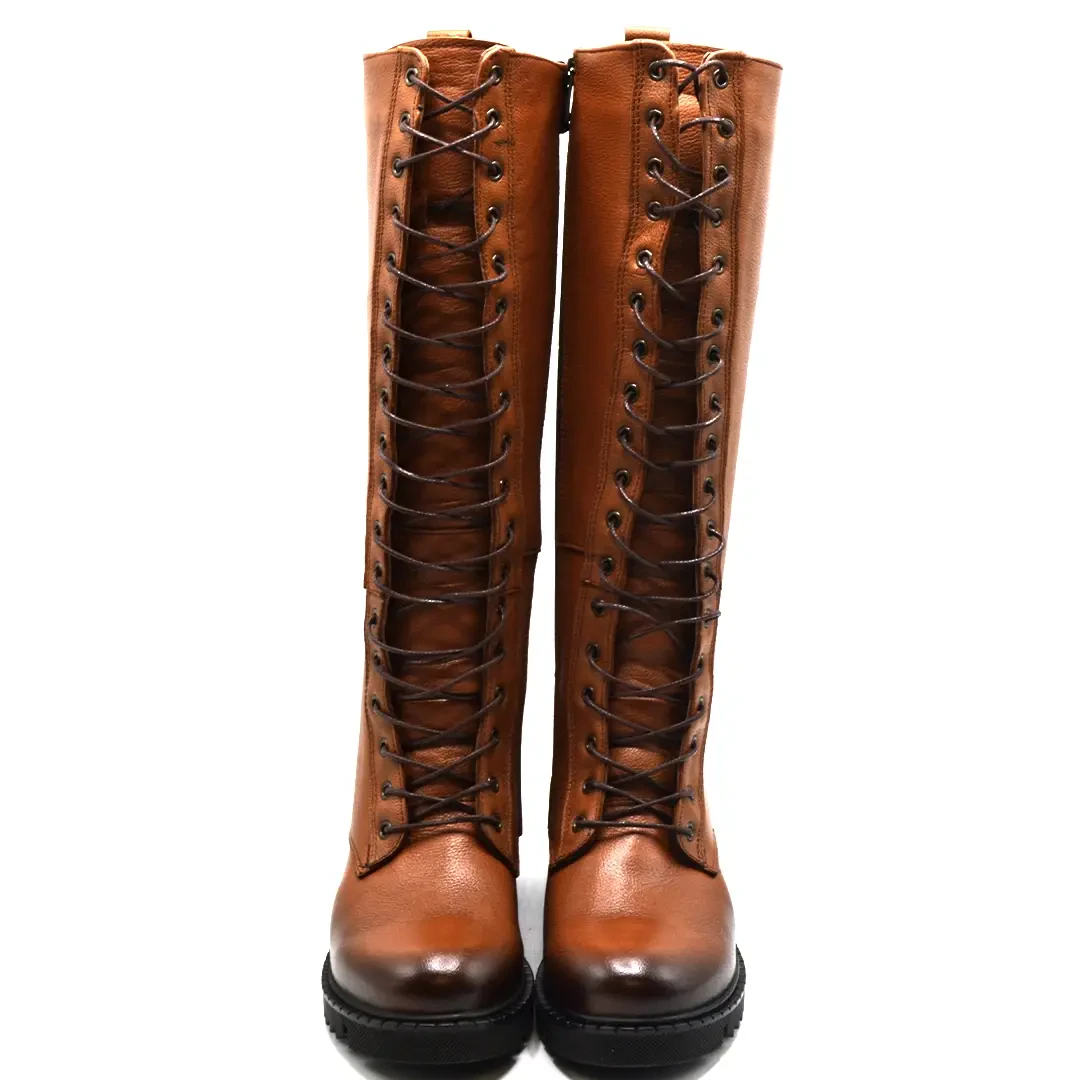 Venüs Deri Kadın Çizme Taba 1950855K - Thumbnail