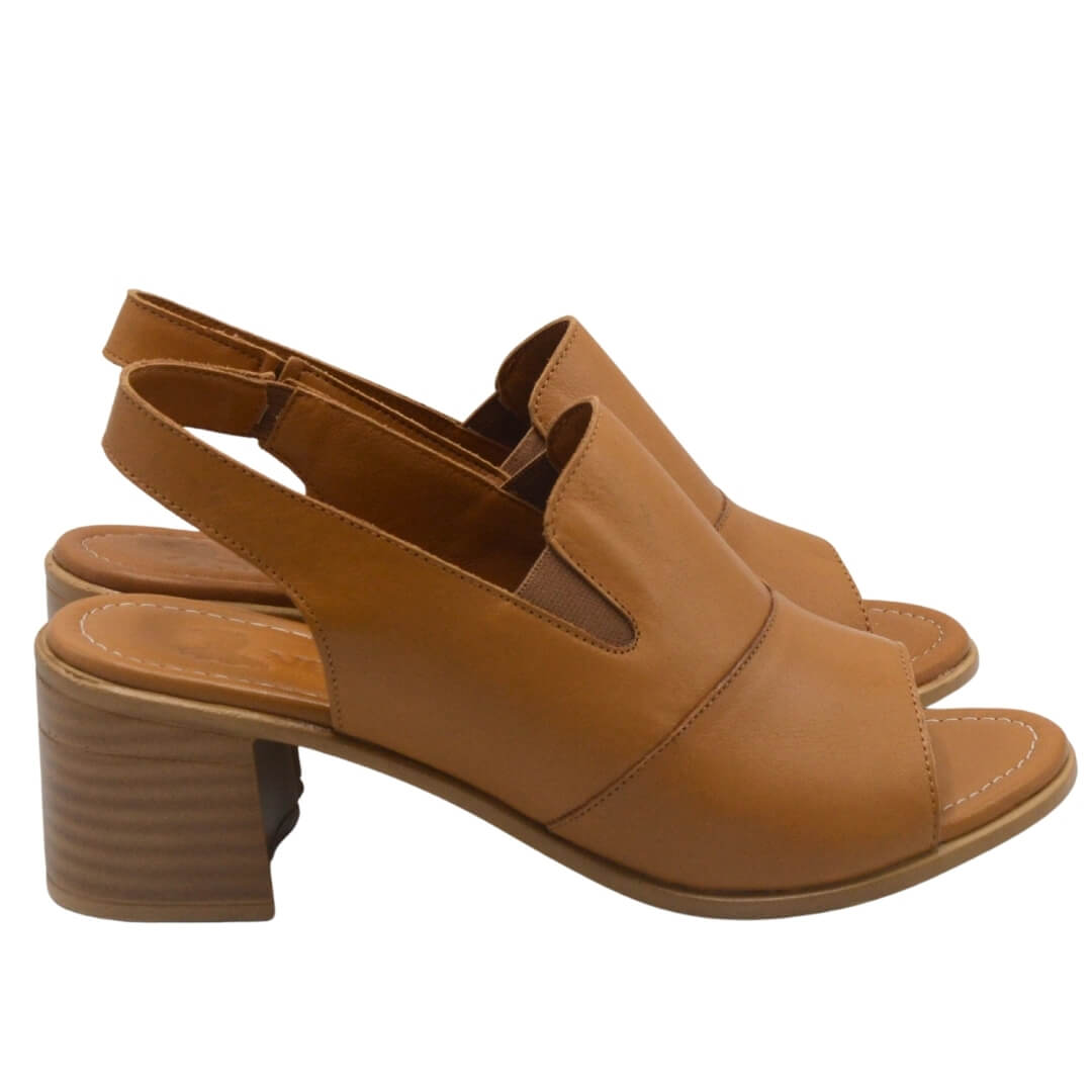 Venüs Deri Kadın Topuklu Sandalet Taba 24381825Y - 2