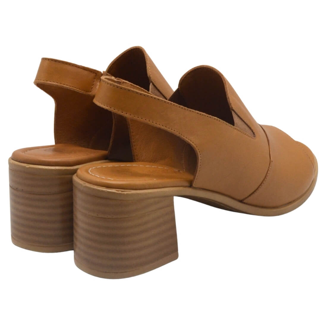 Venüs Deri Kadın Topuklu Sandalet Taba 24381825Y - 3