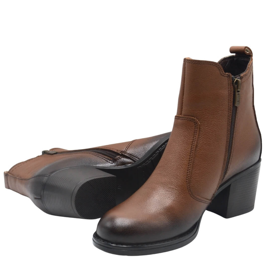 Venüs Deri Kadın Topuklu Casual Bot Taba 2450902K - Thumbnail