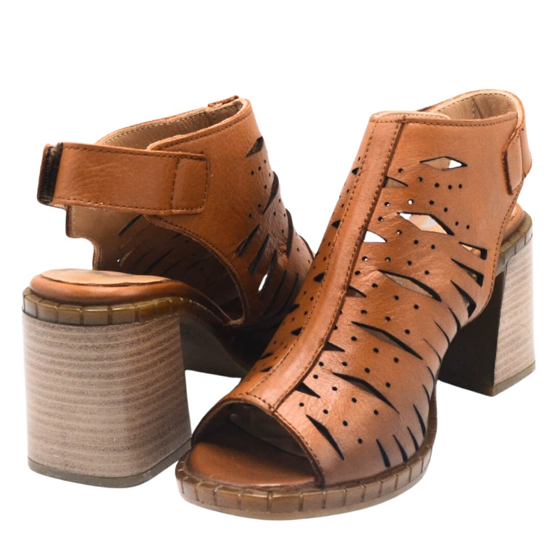 Venüs Deri Kadın Topuklu Sandalet Taba 2511905Y - Thumbnail