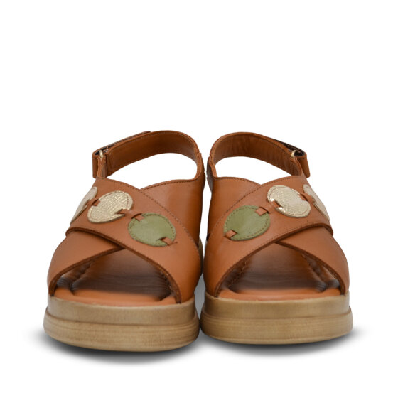 Venüs Deri Kadın Doldu Topuk Sandalet Taba-Bej 2409920Y - 6