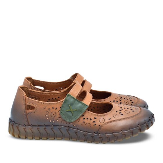 Venüs Deri Kadın Casual Ayakkabı Taba-Yeşil 2010728Y (1)