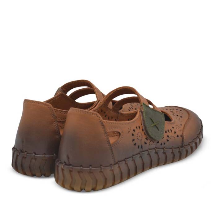 Venüs Deri Kadın Casual Ayakkabı Taba-Yeşil 2010728Y - 3