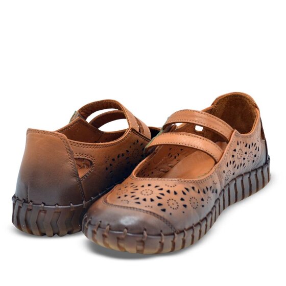 Venüs Deri Kadın Casual Ayakkabı Taba-Yeşil 2010728Y - 4