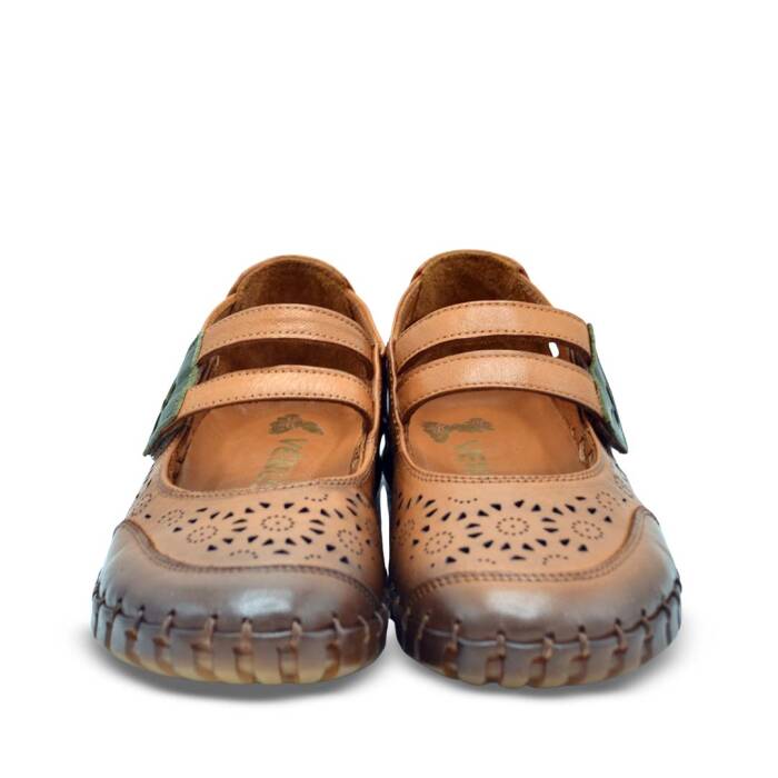 Venüs Deri Kadın Casual Ayakkabı Taba-Yeşil 2010728Y - 6