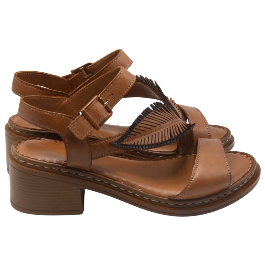 Venüs Deri Kadın Topuklu Sandalet Taba-Kahve 25020310Y