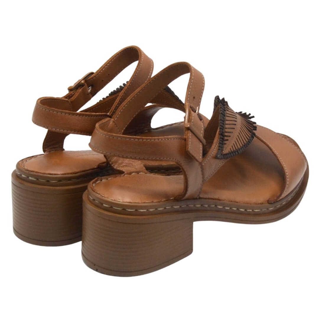 Venüs Deri Kadın Topuklu Sandalet Taba-Kahve 25020310Y - Thumbnail