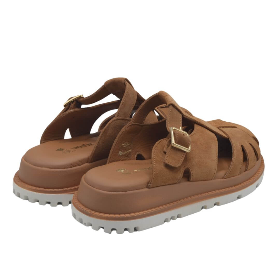  Venüs Deri Kadın Süet Terlik Taba 25470013Y - Thumbnail