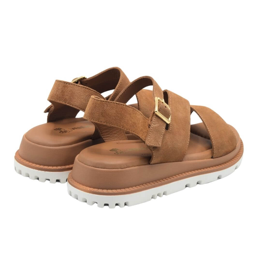 Venüs Deri Kadın Süet Sandalet Taba 25470015Y - Thumbnail