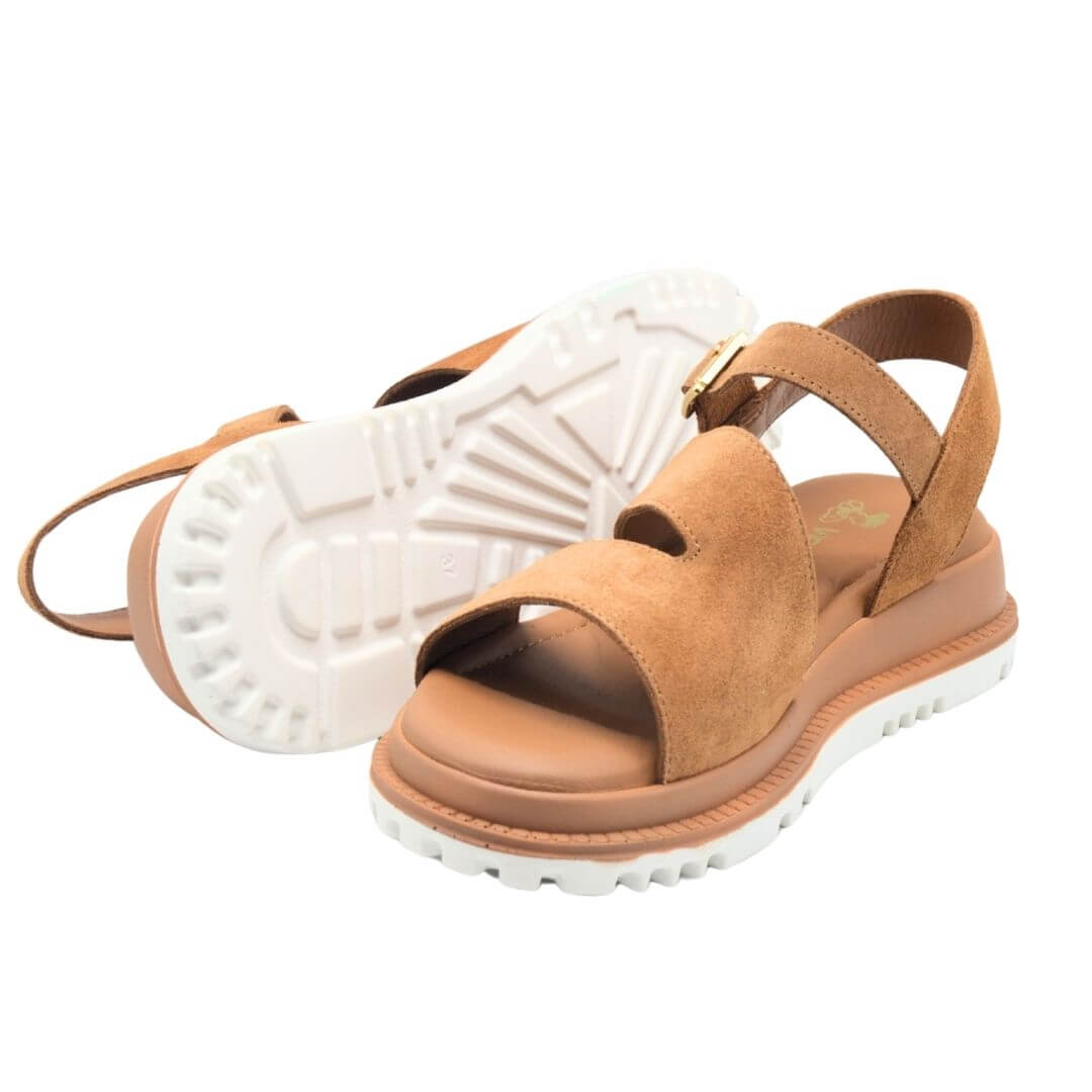 Venüs Deri Kadın Süet Sandalet Taba 25470015Y - Thumbnail