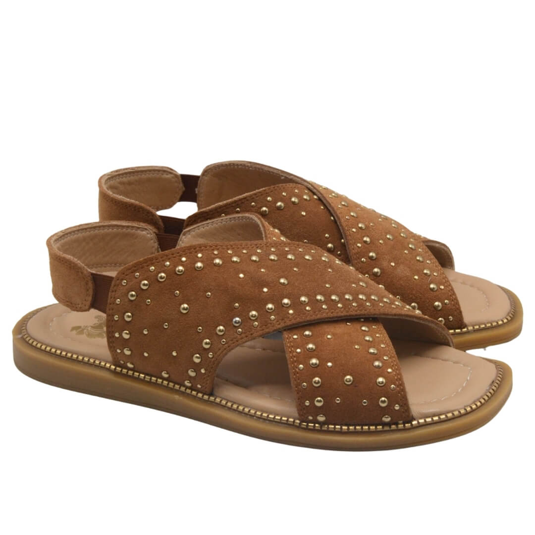 Venüs Deri Kadın Süet Sandalet Taba 2512204Y