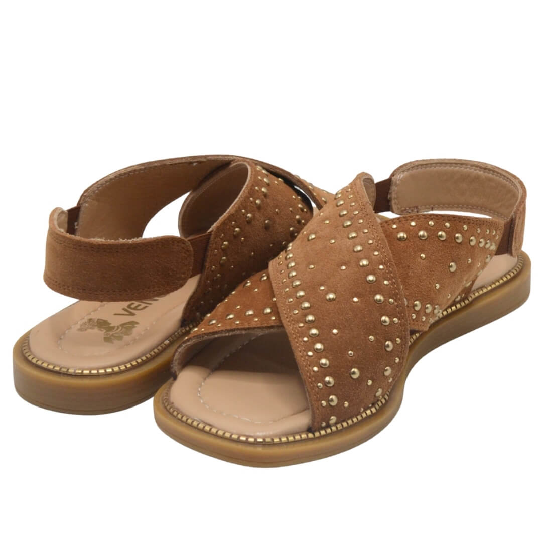 Venüs Deri Kadın Süet Sandalet Taba 2512204Y - Thumbnail