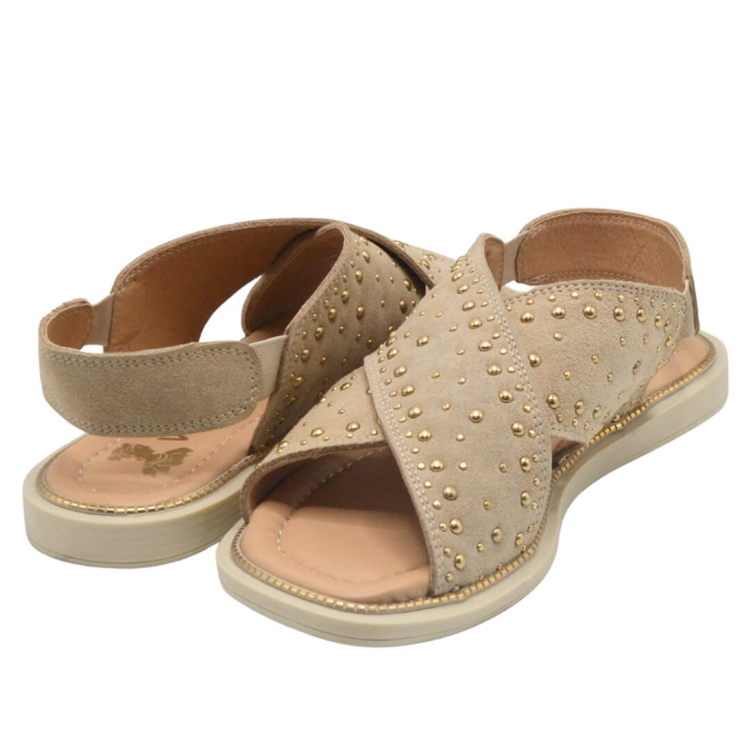 Venüs Deri Kadın Süet Sandalet Taş 2512204Y - Thumbnail