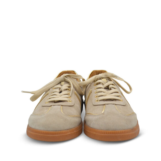 Venüs Deri Kadın Süet Sneakers Ayakkabı Taş-Altın 2609902Y - 6