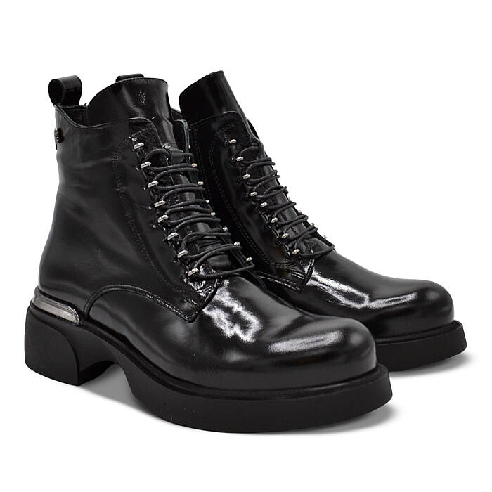 Venüs Deri Kadın Rugan Bot Siyah 2552205K - 1