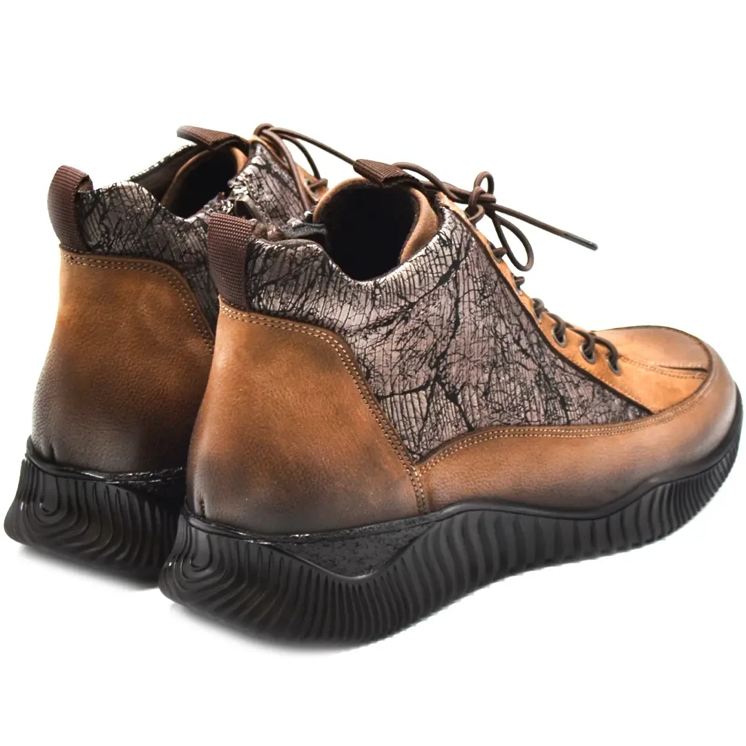 Venüs Deri Kadın Nubuk Casual Bot Vizon 1953837K - 3