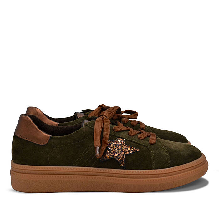 Venüs Deri Kadın Sneaker Spor Ayakkabı Haki 2652451K - 2