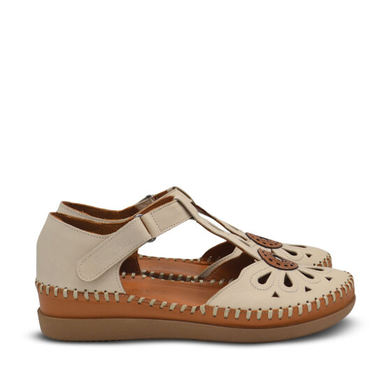 Venüs Deri Kadın Dolgu Topuklu Sandalet Bej 18793505Y - 2