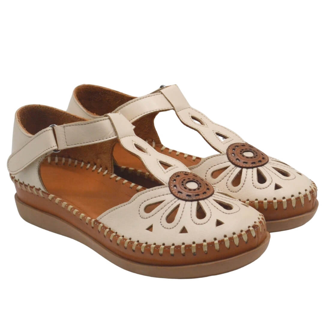 Venüs Deri Kadın Sandalet Bej 18793505Y