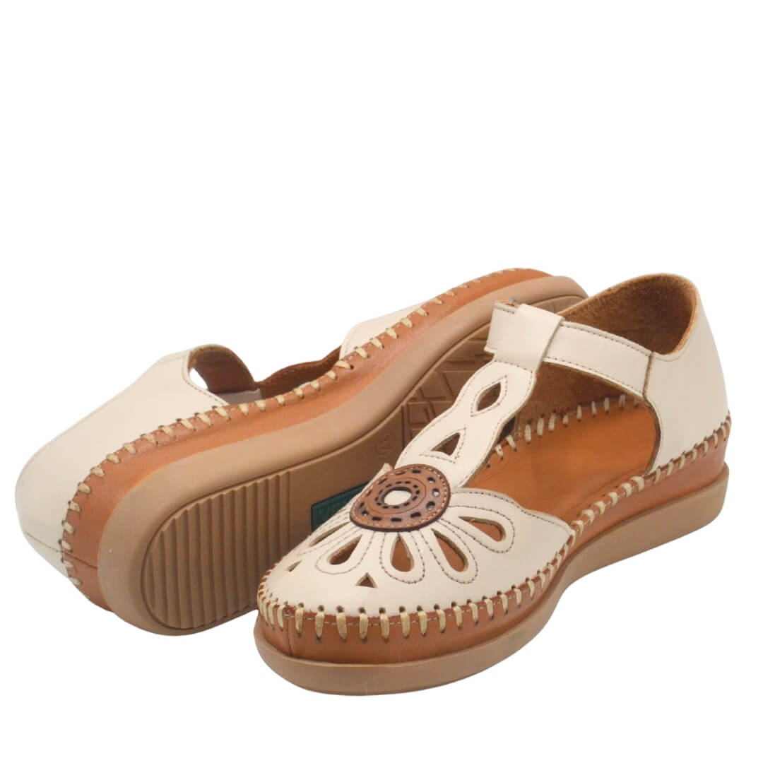 Venüs Deri Kadın Sandalet Bej 18793505Y - Thumbnail