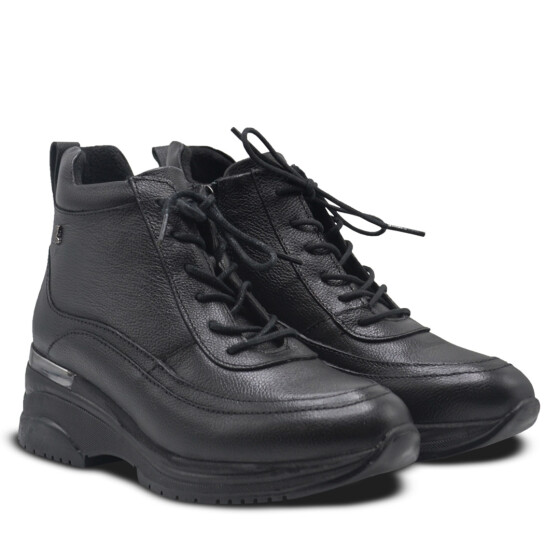 Venus Women's Leather Airflow Boots - Black 2313091K - 1