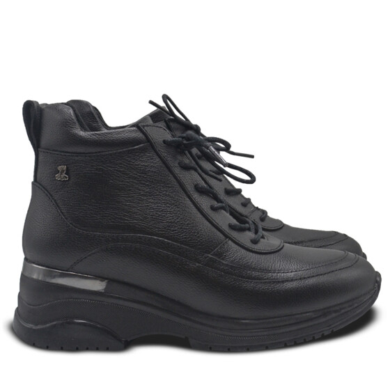 Venus Women's Leather Airflow Boots - Black 2313091K - 2