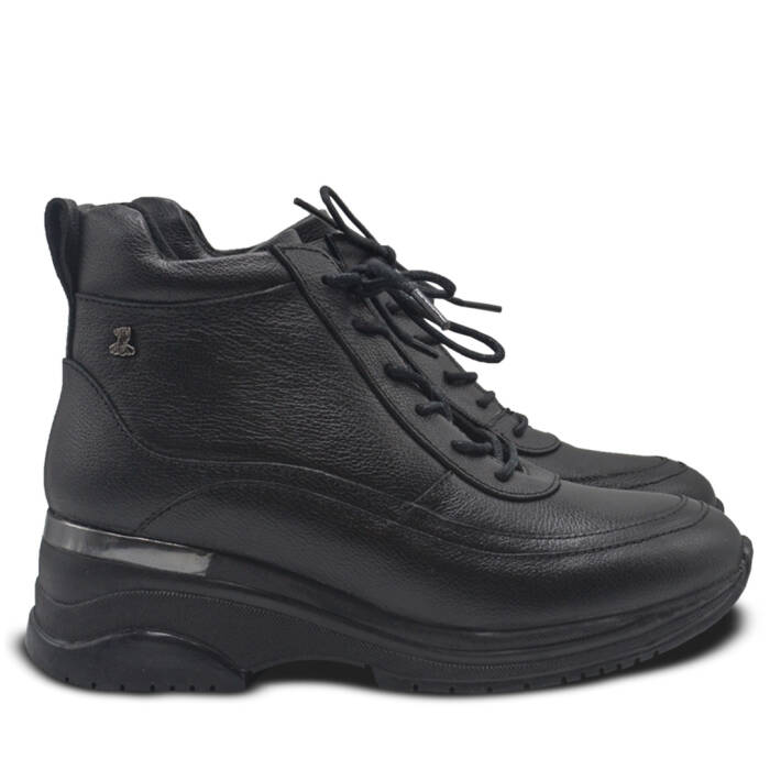 Venus Women's Leather Airflow Boots - Black 2313091K - 2