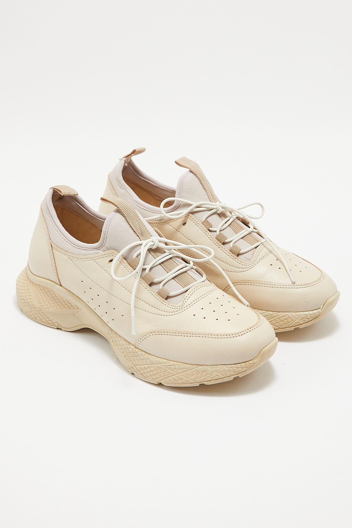 Venus Women's Leather Airflow Comfort Shoes - Beige 2216603Y