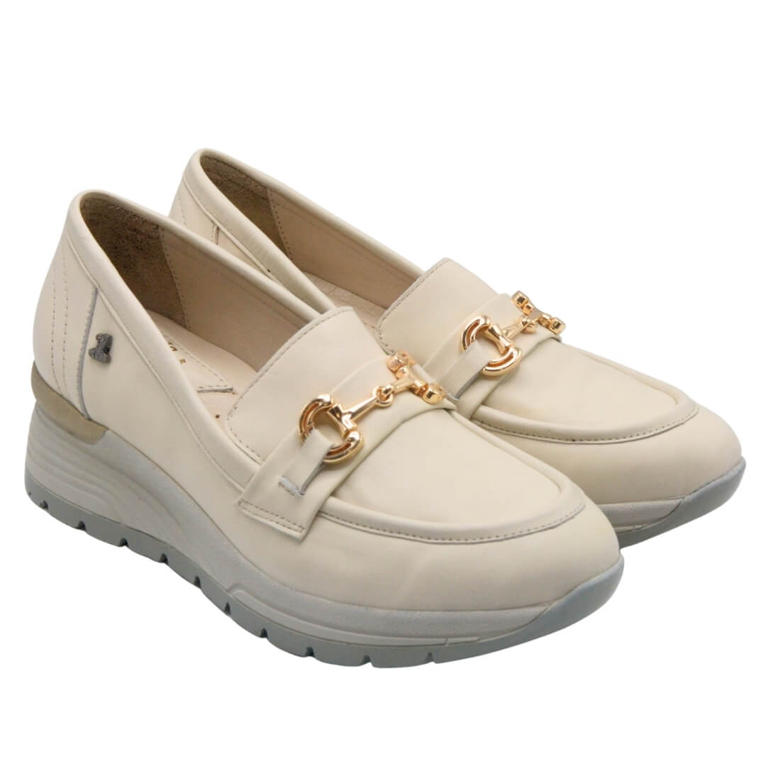 Venus Women's Leather Airflow Comfort Shoes - Beige 2313054Y - 1