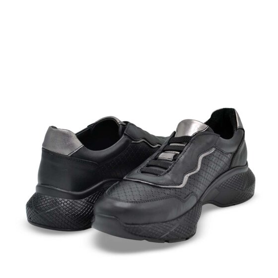 Venus Women's Leather Airflow Comfort Shoes - Black/Platinum 2216636Y - 4