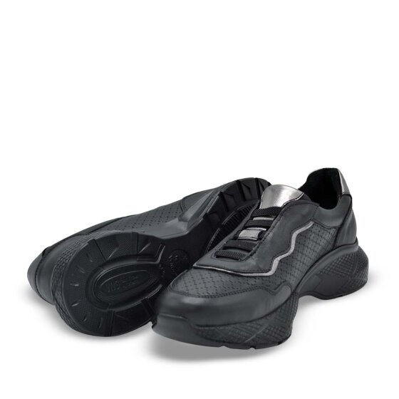 Venus Women's Leather Airflow Comfort Shoes - Black/Platinum 2216636Y - 5