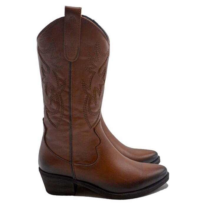 Venus Women's Leather Ankle Boots - Tan 25440005K - 2